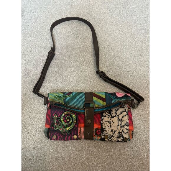 Desigual vibrant patchwork crossbody bag - Picture 1 of 6